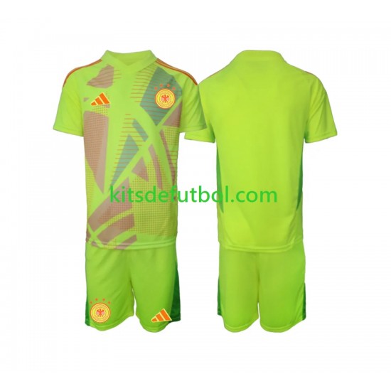 Equipación completa Niño Alemania Portero Euro 2024 Camiseta de visitante Manga Corta