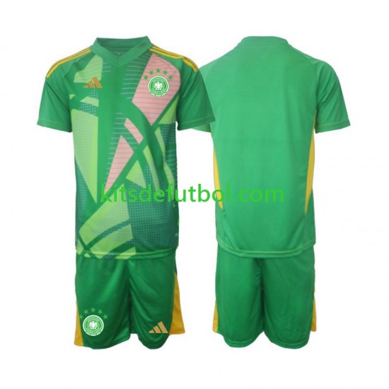 Equipación completa Niño Alemania Portero Camiseta alternativa 2024-2025 Manga Corta