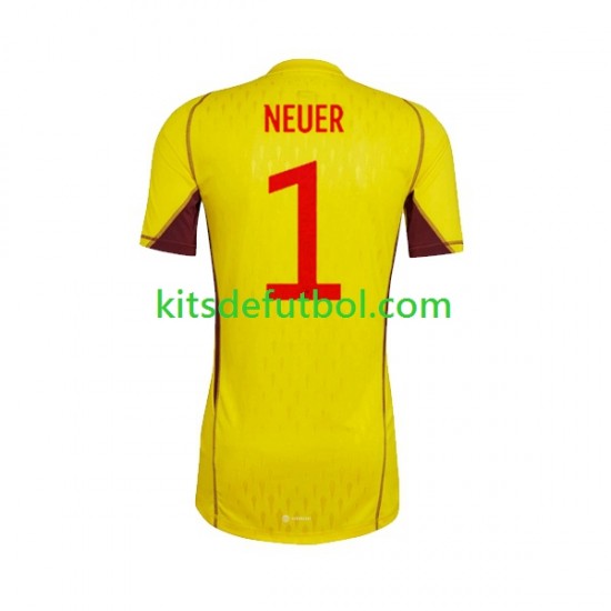 Alemania Portero Manuel Neuer 1 World Cup 2022 Hombre Camiseta de visitante Manga Corta