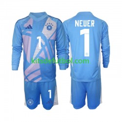 Equipación completa Niño Alemania Portero Manuel Neuer 1 Camiseta Cuarta 2024-2025 Manga Larga