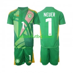 Equipación completa Niño Alemania Portero Manuel Neuer 1 Camiseta alternativa 2024-2025 Manga Corta