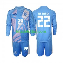 Equipación completa Niño Alemania Portero Ter Stegen 22 Camiseta Cuarta 2024-2025 Manga Larga