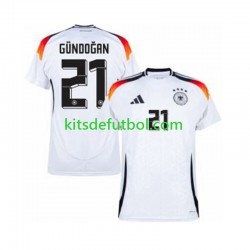 Alemania Ilkay Gundogan 21 Euro 2024 Hombre Camiseta de local Manga Corta
