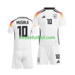 Equipación completa Niño Alemania Jamal Musiala 10 Euro 2024 Camiseta de local Manga Corta