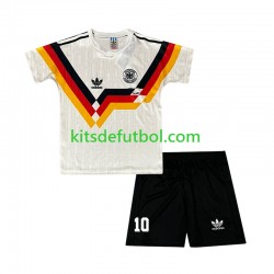 Equipación completa Niño Alemania Matthaus 10 Retro 1990 Camiseta de local Manga Corta