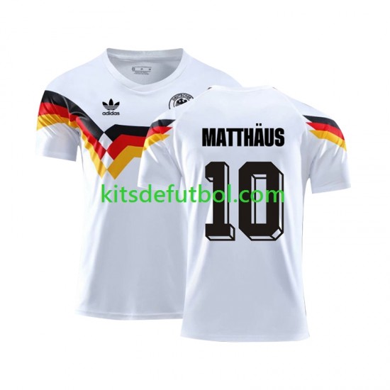 Alemania Matthaus 10 Retro 1990 Hombre Camiseta de local Manga Corta