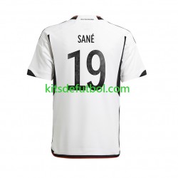 Alemania Sane 19 World Cup 2022 Hombre Camiseta de local Manga Corta