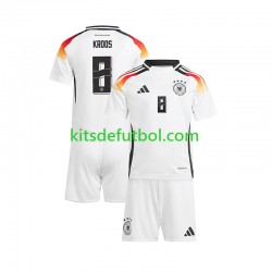 Equipación completa Niño Alemania Toni Kroos 8 Euro 2024 Camiseta de local Manga Corta