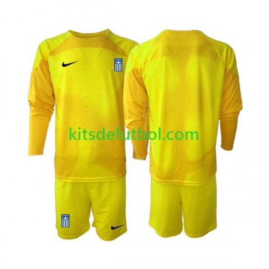 Equipación completa Niño Grecia Portero 2023 Camiseta de local Manga Larga