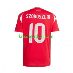 Hungría Dominik Szoboszlai 10 Euro 2024 Hombre Camiseta Rojo de local Manga Corta