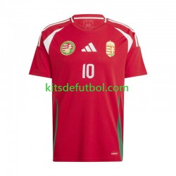 Hungría Dominik Szoboszlai 10 Euro 2024 Hombre Camiseta Rojo de local Manga Corta