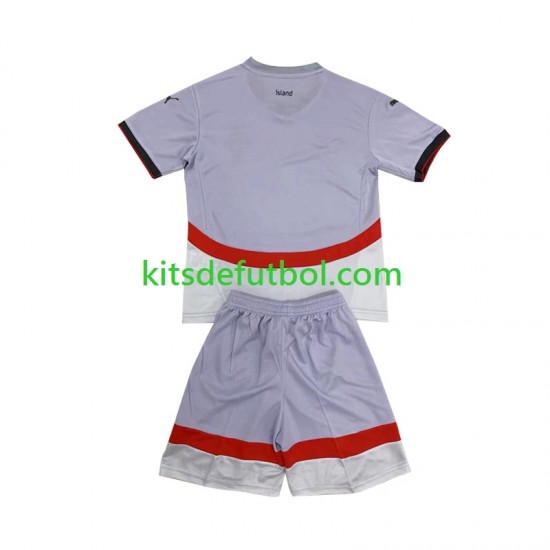 Equipación completa Niño Islandia 2024 Camiseta de visitante Manga Corta
