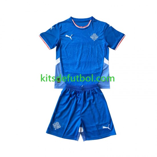 Equipación completa Niño Islandia 2024 Camiseta de local Manga Corta