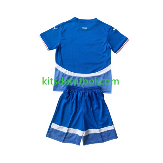 Equipación completa Niño Islandia 2024 Camiseta de local Manga Corta