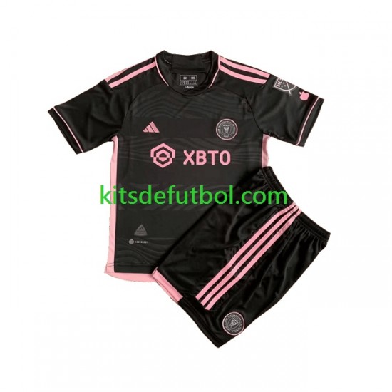 Equipación completa Niño Inter Miami 2023 Camiseta de visitante Manga Corta