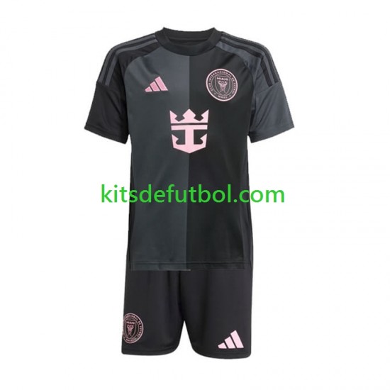 Equipación completa Niño Inter Miami Camiseta de visitante 2024-2025 Manga Corta