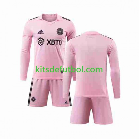 Equipación completa Niño Inter Miami Camiseta de local 2023-2024 Manga Larga