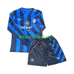 Equipación completa Niño Inter Milan Camiseta de local 2024-2025 Manga Larga