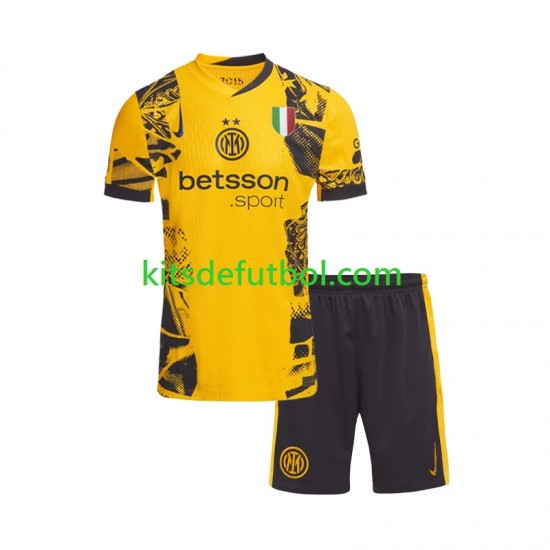 Equipación completa Niño Inter Milan Camiseta alternativa 2024-2025 Manga Corta