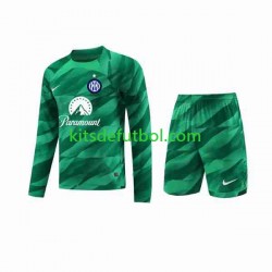Equipación completa Niño Inter Milan Portero Camiseta de visitante 2023-2024 Manga Larga