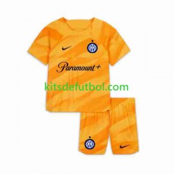 Equipación completa Niño Inter Milan Portero Camiseta de local 2023-2024 Manga Corta