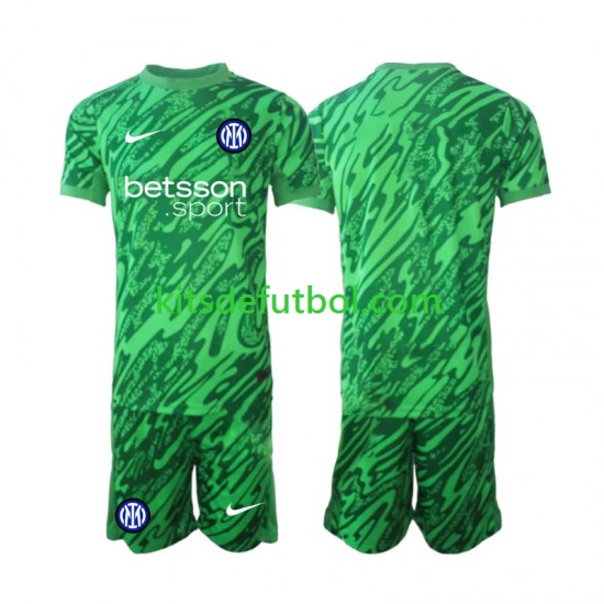 Equipación completa Niño Inter Milan Portero Camiseta de local 2024-2025 Manga Corta