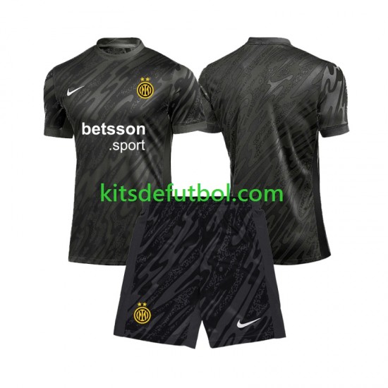 Equipación completa Niño Inter Milan Portero Camiseta alternativa 2024-2025 Manga Corta