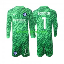 Equipación completa Niño Inter Milan Portero Yann Sommer 1 Camiseta de local 2024-2025 Manga Larga