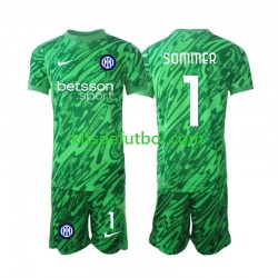 Equipación completa Niño Inter Milan Portero Yann Sommer 1 Camiseta de local 2024-2025 Manga Corta