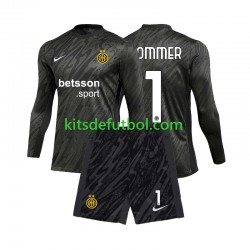 Equipación completa Niño Inter Milan Portero Yann Sommer 1 Camiseta alternativa 2024-2025 Manga Larga
