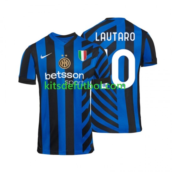 Inter Milan Lautaro 10 Hombre Camiseta de local 2024-2025 Manga Corta Inter Milan Lautaro 10 Hombre Camiseta de local 2024-2025 Manga Corta