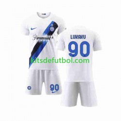 Equipación completa Niño Inter Milan Lukaku 90 Camiseta de visitante 2023-2024 Manga Corta