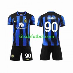 Equipación completa Niño Inter Milan Lukaku 90 Camiseta de local 2023-2024 Manga Corta
