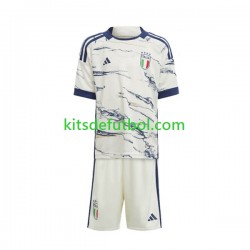 Equipación completa Niño Italia 2023 Camiseta de visitante Manga Corta