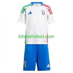 Equipación completa Niño Italia Euro 2024 Camiseta de visitante Manga Corta