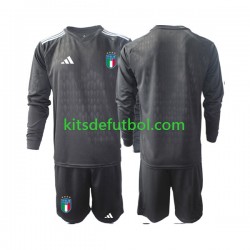 Equipación completa Niño Italia Portero 2023 Camiseta de visitante Manga Larga