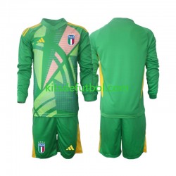 Equipación completa Niño Italia Portero Euro 2024 Camiseta de visitante Manga Larga