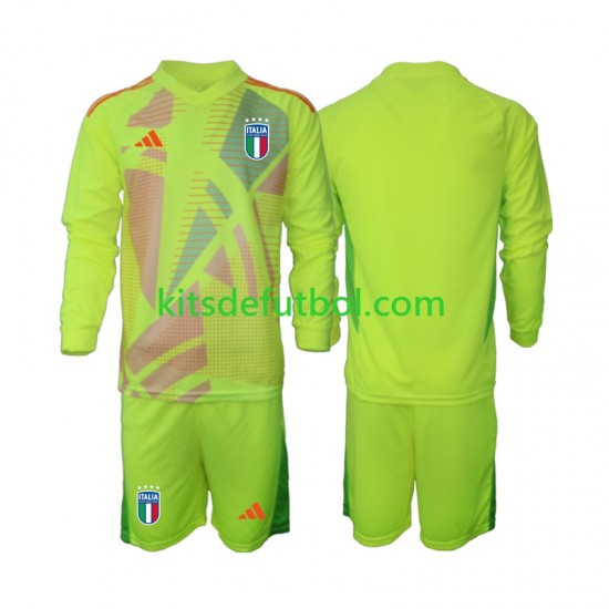 Equipación completa Niño Italia Portero Euro 2024 Camiseta de local Manga Larga