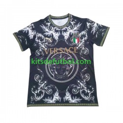 Italia Versace Hombre Camiseta Negro 2023-2024 Manga Corta