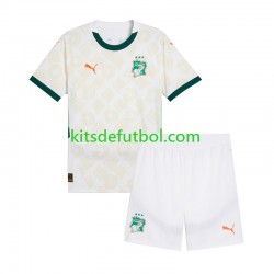 Equipación completa Niño Costa De Marfil 2025 Camiseta de visitante Manga Corta