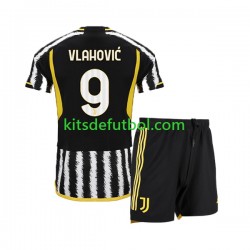 Equipación completa Niño Estados Unidos Juventus Dn Vlahovic 9 Camiseta de local 2023-2024 Manga Corta