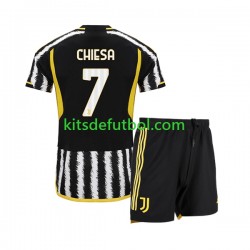 Equipación completa Niño Juventus Federico Chiesa 7 Camiseta de local 2023-2024 Manga Corta