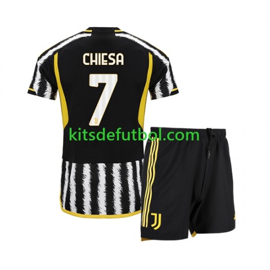 Equipación completa Niño Juventus Federico Chiesa 7 Camiseta de local 2023-2024 Manga Corta