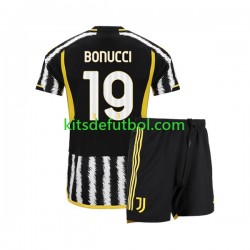 Equipación completa Niño Juventus Leonardo Bonucci 19 Camiseta de local 2023-2024 Manga Corta
