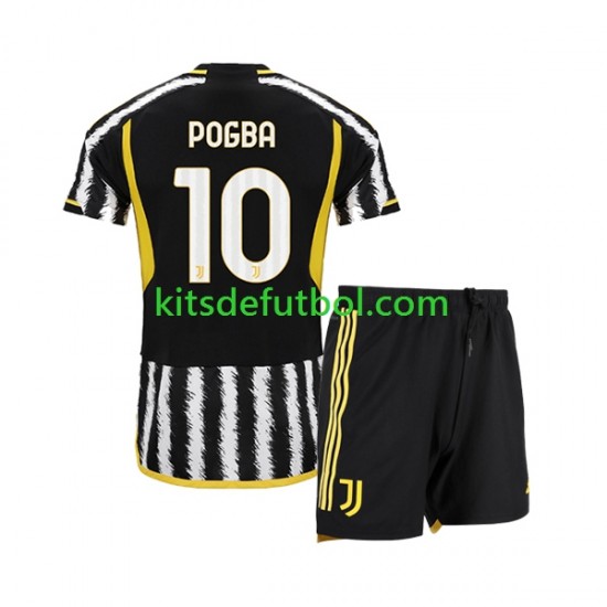 Equipación completa Niño Juventus Paul Pogba 10 Camiseta de local 2023-2024 Manga Corta