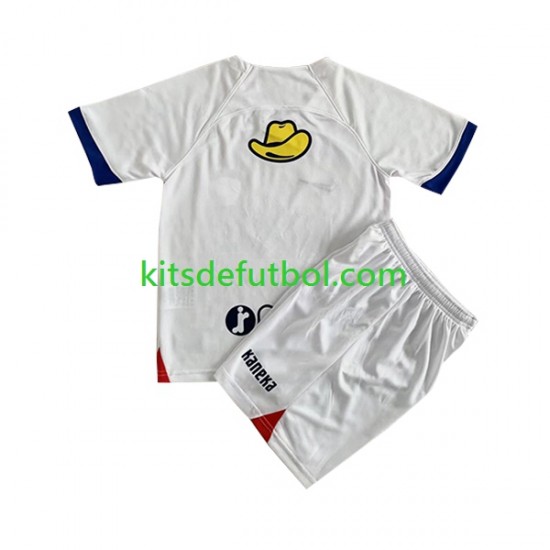 Equipación completa Niño Kashima Antlers 2023 Camiseta de visitante Manga Corta
