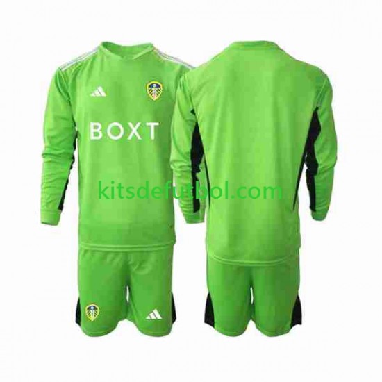 Equipación completa Niño Leeds United Portero Camiseta de local 2023-2024 Manga Larga