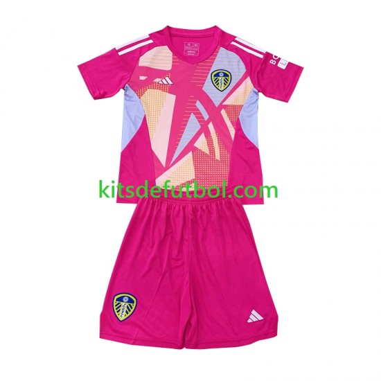Equipación completa Niño Leeds United Portero Camiseta alternativa 2024-2025 Manga Corta