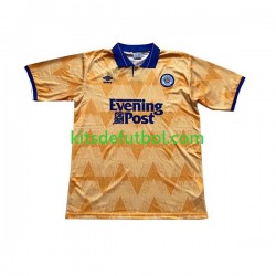 Leeds United Retro 1991-1992 Hombre Camiseta de visitante Manga Corta