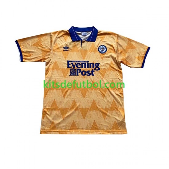 Leeds United Retro 1991-1992 Hombre Camiseta de visitante Manga Corta